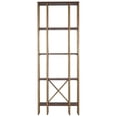 thumbnail image 3 of Bowery Hill 4 Shelf Bookcase in Antique Gold and Dark Walnut, 3 of 5