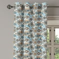 thumbnail image 2 of Ambesonne Flowers Grommet Curtain, Abstract Drawing, 50" x 120", Pale Blue Multicolor, 2 of 6