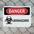 thumbnail image 5 of (2 Pack) Biohazard OSHA Danger Sign 14 Inch X 10 Inch Indoor / Outdoor Rust-Free Aluminum Metal Signs for Workplace, Workshop, and Construction Site, Made in the USA, 5 of 8