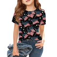 thumbnail image 2 of CCRFTGI American Flag Shirts for Kids Boys Girls Size 10-12 Patriotic 4th Of July Cute Tops American Flag Stars Outfits Red White and Blue Summer Shirts Festival T-Shirts Black 11-12 Years, 2 of 6