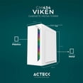 thumbnail image 4 of Gabinete ACTECK VIKEN GM434 ATX Media Torre Fuente 500W Cristal Templado Blanco AC-935708 Blanco, 4 of 6
