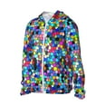 thumbnail image 2 of Kll Colorful Tie Dye Stained Glass 2 Print Men'S Women’s Upf 50+ Sun Protection Outdoor Hoodie Jacket Long Sleeve Fishing Hiking Performance Shirt- X-Large, 2 of 8