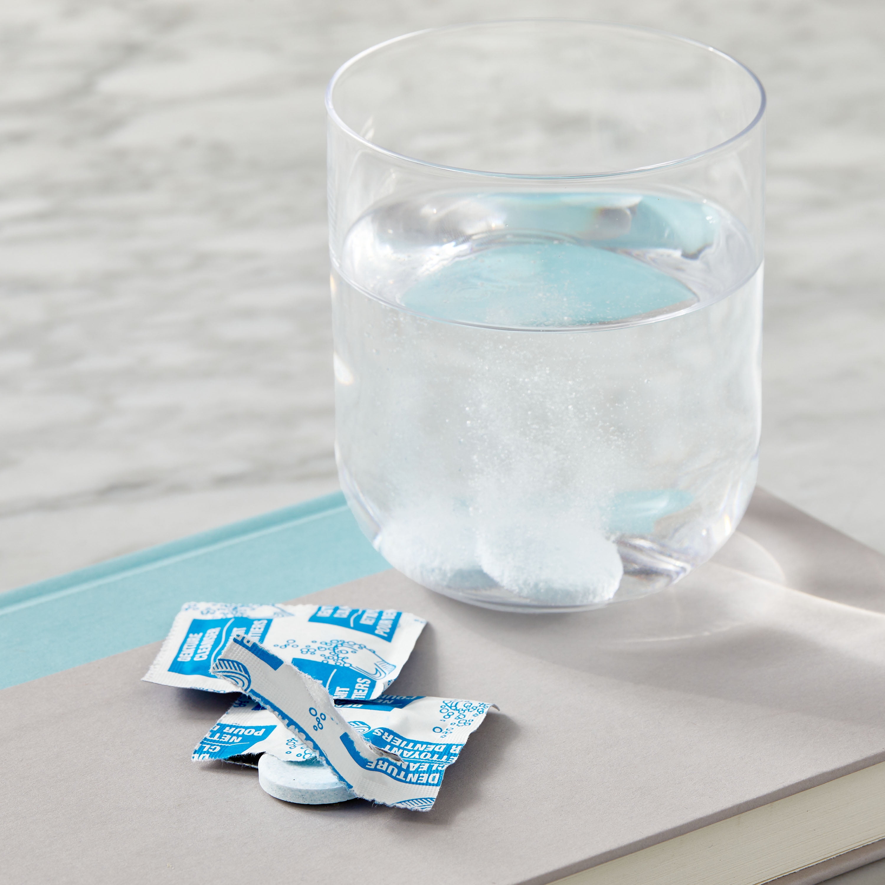 (2 pack) Equate Effervescent Overnight Antibacterial Denture Cleanser Tablets, Mint Fresh, 84 Count