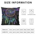 thumbnail image 5 of Nawypu &nbsp;Dreamcatcher Pillow Cases Colorful Vibrant Feathers Mystic Symbols Black Pillow Sham Throw Pillow Covers One Side Printing Standard, 5 of 5