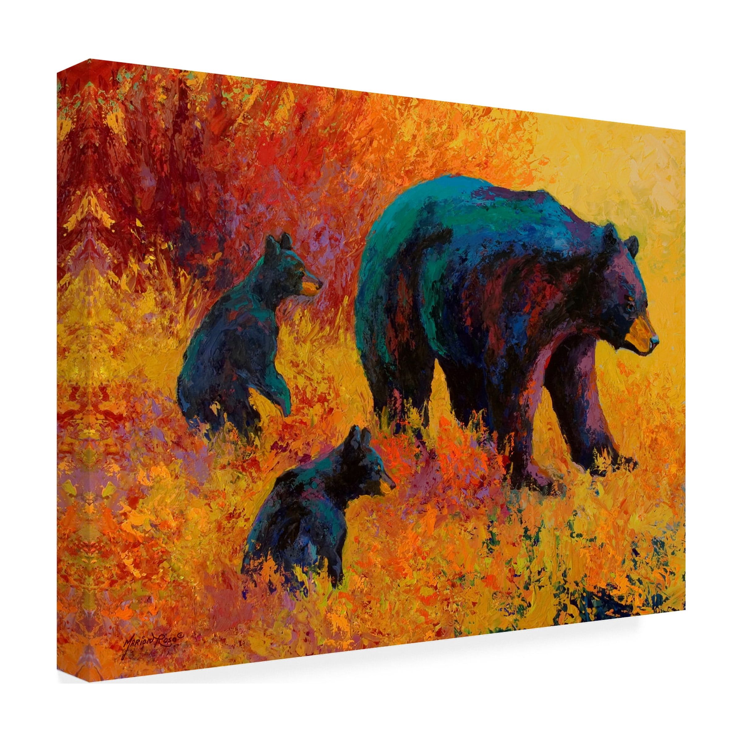 Marion Rose 'Double Trouble Black Bear' Canvas Art