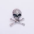 thumbnail image 2 of Qarigey Broche de calavera de estilo Punk, broches encantadores de tibias cruzadas para mujer, bisutería de moda para el Día de San Valentín, Pascua, Accesorios de disfraces Plata Qarigey  AP004648-01, 2 of 6