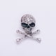 thumbnail image 2 of Guardurnaity Broche de calavera de estilo Punk, broches encantadores de tibias cruzadas para mujer, bisutería de moda para el Día de San Valentín, Pascua, Accesorios de disfraces Plata Guardurnaity AP004648-01, 2 of 6