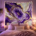 thumbnail image 2 of Amethyst Geode in Purple and Gold Swirls, Mystical Abstract for Crystal Lovers, Mineral Art, Housewarming Gift, Tapestry Wall Hanging for Bedroom and Living Room, 2 of 7