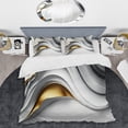 thumbnail image 2 of Designart "Grey-Toned Geode Waves I" Abstract Bedding Covert Set - Modern Grey Bed Set With 2 Shams, 2 of 6
