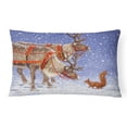 thumbnail image 1 of Carolines Treasures ASA2173PW1216 Reindeer & Squirrel Fabric Decorative Pillow, 1 of 3
