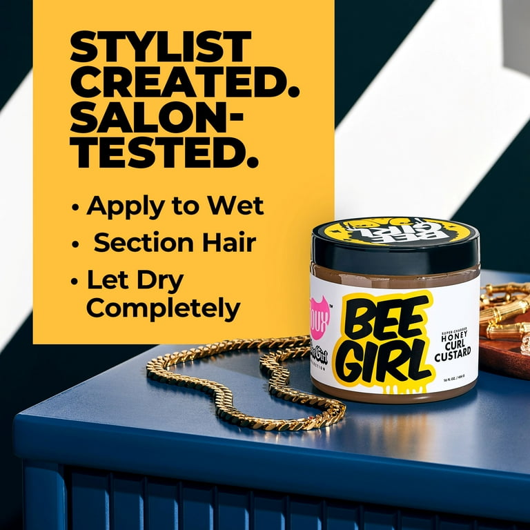 The Doux Bee Girl Honey Curl Custard 16 oz, Moisturizing, Female
