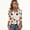 45# Beige, variant on 2026 V Neck Halloween Shirts for Women Button Down Blouse Short Sleeve Funny Printe Easy Clothes