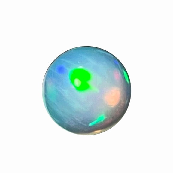 Certified Real 1 Carat Crystal Opal Round Shape Cabochon 8 mm Loose Gemstone October Birthstone