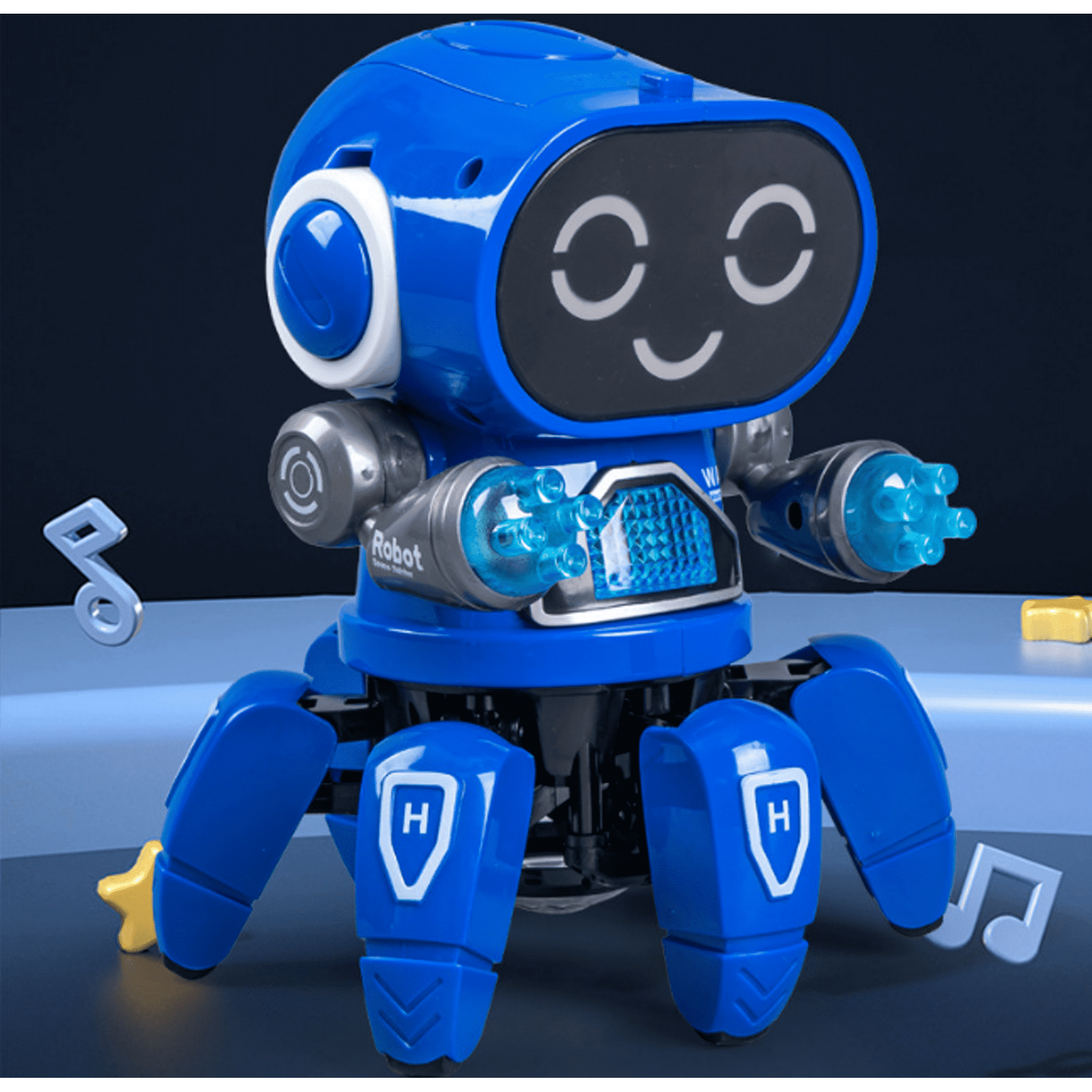 Dancing Six-Claw Robot Toy – Singing, Dancing, Luminous, Swinging Arms, Fun Gift