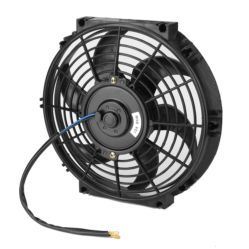 Radiator Fan Electric Fan Slim Fan 10in Electric Radiator Slim Fan Push/Pull  12V With Installation Accessories