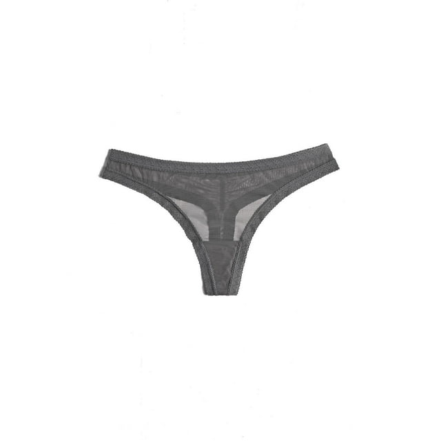 Blush Culotte String à Bordure en Dentelle en Maille - 0259622