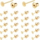 thumbnail image 1 of 50 juegos de pendientes planos chapados en oro de 18 quilates con tuercas para crear tus propias joyas., 1 of 6