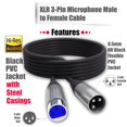 thumbnail image 3 of Câble d'Extension Microphone Noir pour Microphone, 3 of 7
