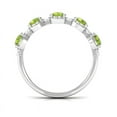 thumbnail image 5 of Round 1.50 CT Peridot Half Eternity Band For Women Prong Setting with CZ | 925 Sterling Silver Ring | Wedding, Engagement Bridal Band For Womens | Mothers Day Gift, 5 of 5