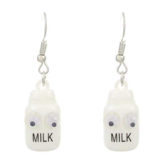 QIQUWOHUL Cute Childlike Retro Milk Cookie Earrings Fashion Personality Earrings 2023 Earrings