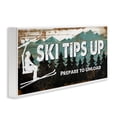 thumbnail image 3 of Stupell Industries Winter Rustic Mountain Skiing Typography Painting White Framed Art Print Wall Art, 30 x 13, 3 of 9