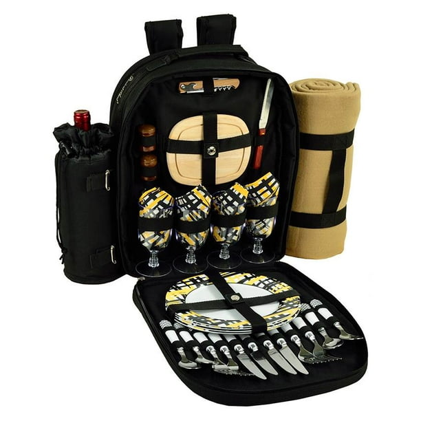 4 person picnic set backpack