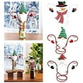 thumbnail image 3 of Decka Christmas Wine Glass Holder Wine Racks Counter top Freestanding Metal, Uniquie Ornament for Home Decor & Kitchen Storage Rack, Bar, Wine Cellar, Shelves, Counter, Cabinet, Pantry (Snowman), 3 of 4