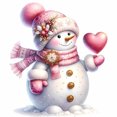 thumbnail image 1 of Kit DIY 5D Muñeco Nieve Rosa Del 30x30cm, 1 of 9