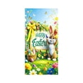 thumbnail image 1 of Easter Door Cover Festive Party Decoration Outdoor Rabbit Banner Photo Backdrop Vertical Door Curtain for Spring Holiday, 1 of 1