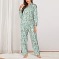 thumbnail image 3 of Wukai Cute Honeybees Print Women's Pajama Set - Soft Long Sleeve Sleepwear for Comfort and Style-Medium, 3 of 9