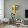 thumbnail image 3 of Ada Home Decor Furniture 25.2" 2 Tier Mustard Waverley Modern Wall Shelf, 3 of 7