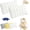 White, variant on Cooling Puff Pillow for Sleeping Soft Cloud Bed Pillow Fluffy Plush Cozy Comfort for Side Sleepers Adults Breathable Down Alternative Neck Shoulder Support Bedroom (2, Gray)