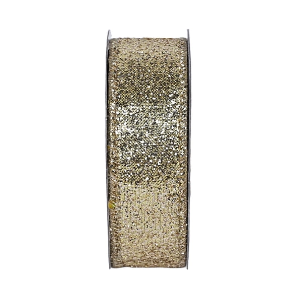 Hello Hobby. 7/8" Glitter Metallic Gold Ribbon, 3 yards