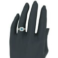 thumbnail image 2 of Cushion Halo Split Shank Setting Blue Diamond Engagement Ring 1.10 CT TW 14K White Gold, 2 of 5