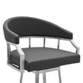 thumbnail image 4 of Palmdale 26" Counter Height Swivel Gray Faux Leather Barstool, 4 of 5