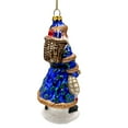 thumbnail image 7 of Victorian Vagabound Santa Claus Glass Christmas Ornament, Purple Tree Decor, 7 of 7