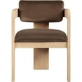 thumbnail image 2 of Pemberly Row Contemporary Brown Velvet Dining Chairs (Set of 2), 2 of 10