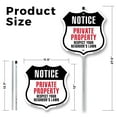 thumbnail image 2 of Notice Private Property Respect Your Neighbor's Lawn (2 Pack) 12 inch X 12 inch Shield Shaped Commercial Grade Plastic Signs with Aluminum Mounting Stakes Weather Resistant Made in the, 2 of 8
