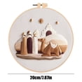 thumbnail image 3 of Christian Embroidery Kit Adults Set, Nativity Scene Embroidery Hoop Art Set, Religious Christmas, White Cloth Angel & Manger 4-Piece Collection, Needlepoint Cross Stitch, 3 of 7