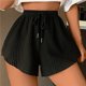 thumbnail image 4 of Pantalones cortos de pierna ancha para mujer, Shorts deportivos de alta elasticidad con cordón, holgados e informales, para correr y Fitness, Verano, 4 of 4