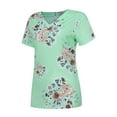thumbnail image 6 of Spring Tops for Women Womens Tops under $5 Free Shipping Breathable Fashion Women V-Neck Printed T-Shirt Casual Loose Pullover Short Sleeve Tops Gifts for Women, 6 of 9