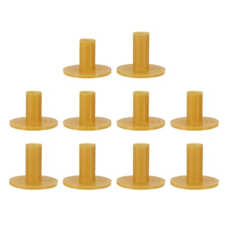 Uxcell Rubber Golf Tee, 10 Pcs Mix Size Golf Practice Tees Training Driving Range Tee, Yellow