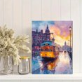 thumbnail image 2 of Sunset Tram Canvas Painting， Suitable for Living Room， Bedroom，Dining Room， and Hallway Decoration, 2 of 8