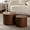 Walnut, variant on Round Nesting Coffee Table Set of 2, 2 Pieces Rustic Wood Coffee End Table, 2-Piece Wooden 27.56" Circle Living Room Set for Living Room Apartment Small Space, No Assembly (Walnut)