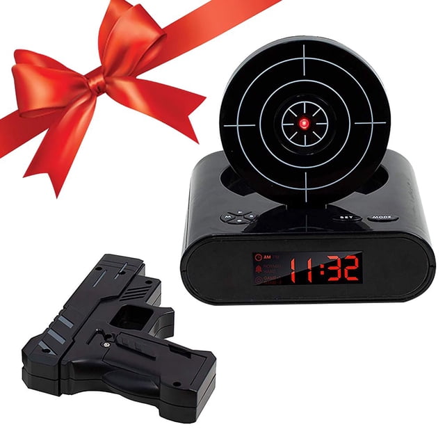 QJUHUNG Target Wake UP Alarm Novelty Target Alarm Clock Time Display Waken Desk Clock Gift