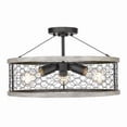 thumbnail image 5 of 3171-3SF BLK-CW-Golden Lighting-Bailey - 3 Light Semi-Flush Mount in Casual style - 10.38 Inches high by 17.5 Inches wide, 5 of 6