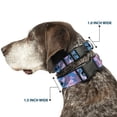 thumbnail image 2 of Disney Pet Collar, Dog Collar Plastic Buckle, Lilo and Stitch Stitch Flip Expressions Close Up Blues Pinks, 13 to 17 Inches 1.5 Inch Wide, 2 of 8
