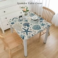 thumbnail image 2 of BANET Nautical Coastal Tablecloth Beach Ocean Print Table Cloth Stain Resistant Table Cover for Kitchen Dining Room and, 2 of 7
