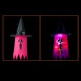 thumbnail image 2 of 2uds. Sombreros de bruja LED para Halloween, calcetín de viento fantasma, adorno colgante para Cosplay (rojo rosa), 2 of 8
