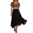 thumbnail image 2 of Maxi Skirts for Women High Waist Renaissance Skirt Long Skirt with Pockets Black S, 2 of 10